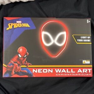 Marvel Spider-Man Red and White Neon Art